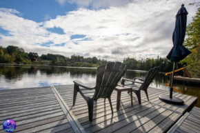 Vue sur le Lac-Bord Lac Lise-Chalets Galaxia, Chertsey